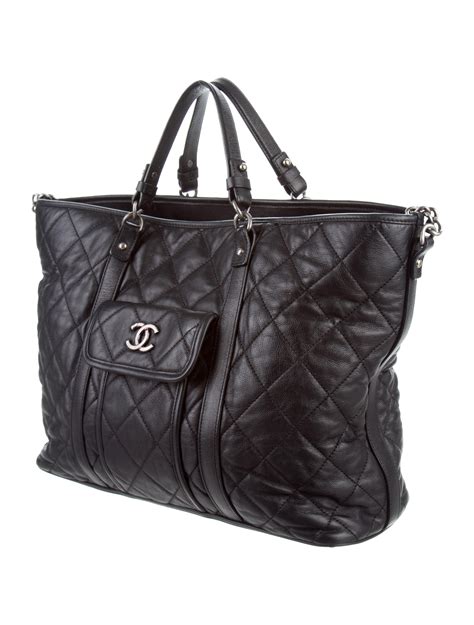 massive chanel bag|large zipped shopping bag chanel.